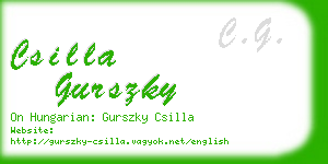 csilla gurszky business card